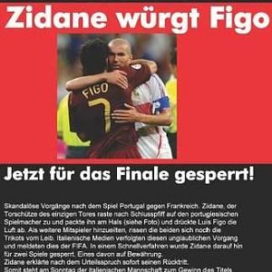Zidane wuergt Figo