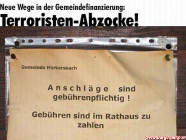 Terroristen-Abzocke